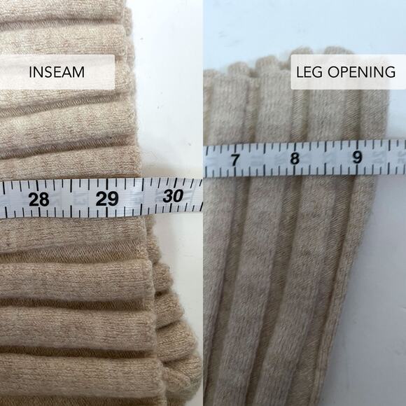 ANINE BING Val Wool Ribbed Knit Flared Pull On Pant in Cream Size M - Picture 12 of 12